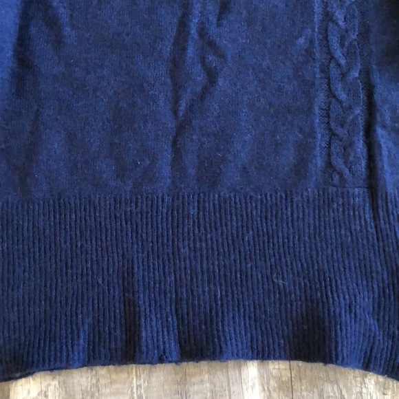 Anthropologie Sparrow Kimi Navy Blue Turtle Neck Sweater M - Picture 4 of 7